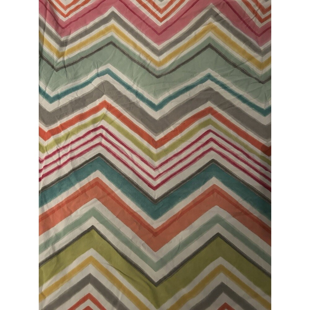 Pottery Barn Teen Twin Chevron Zig Zag Rainbow Duvet Cover